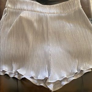 Silver flowy ruffle short